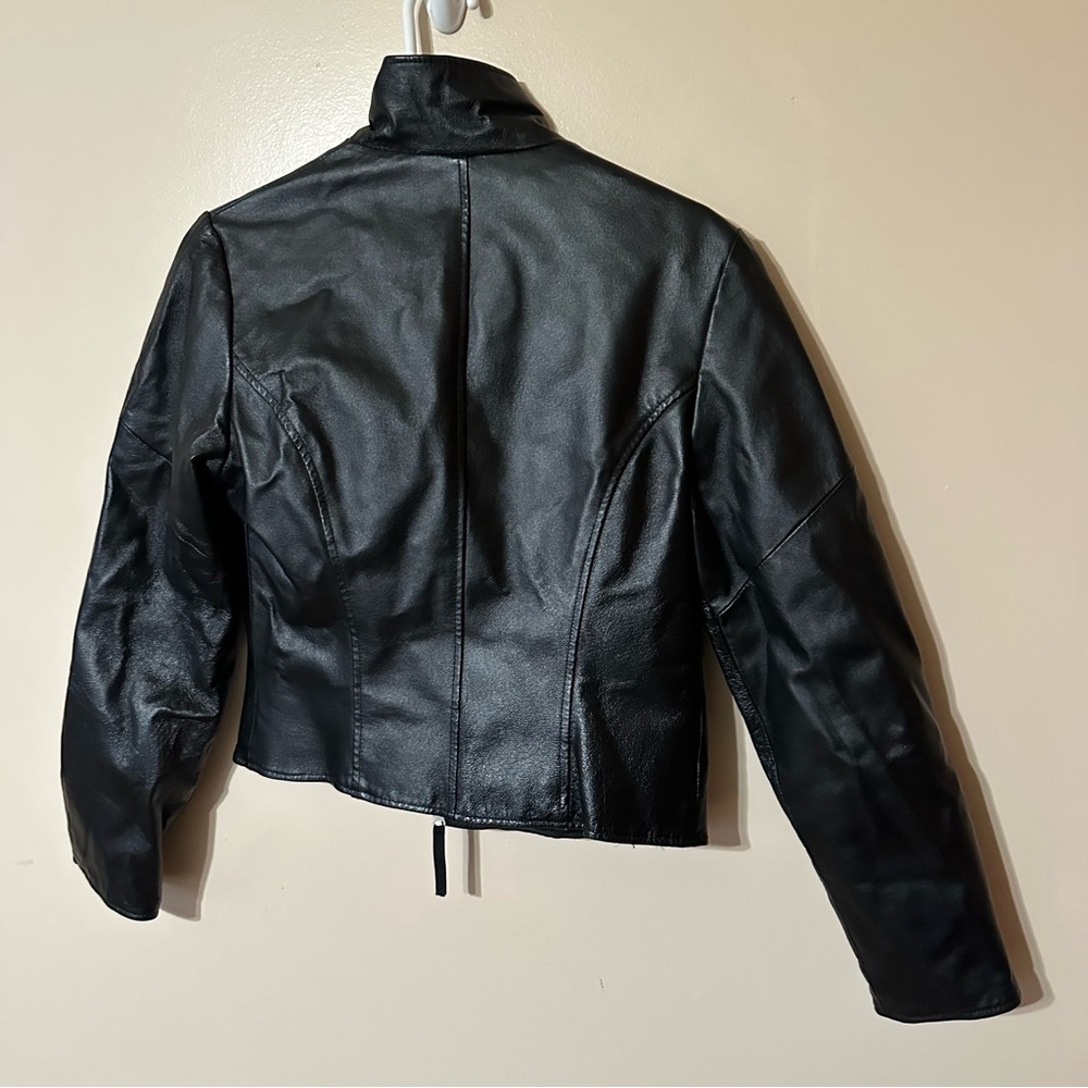 Wilson’s Leather Maxima black leather women’s jacket size small reversible - Picture 5 of 11